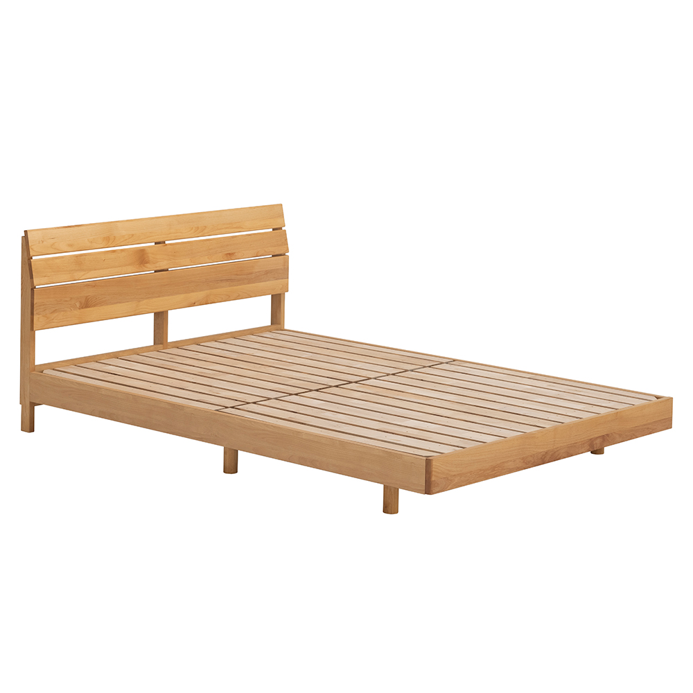 ≪ダブル≫国産アルダー天然木すのこベッド フレームのみ ベッドフレーム ベッド H95219