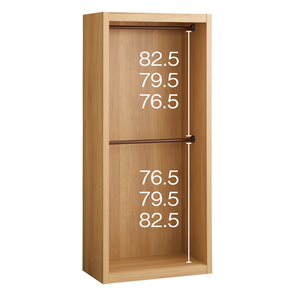 Antisala/アンティサラ クローゼットユニット収納・オーク 幅80cm ワードローブ ワードローブ クローゼット 衣類収納 H95409