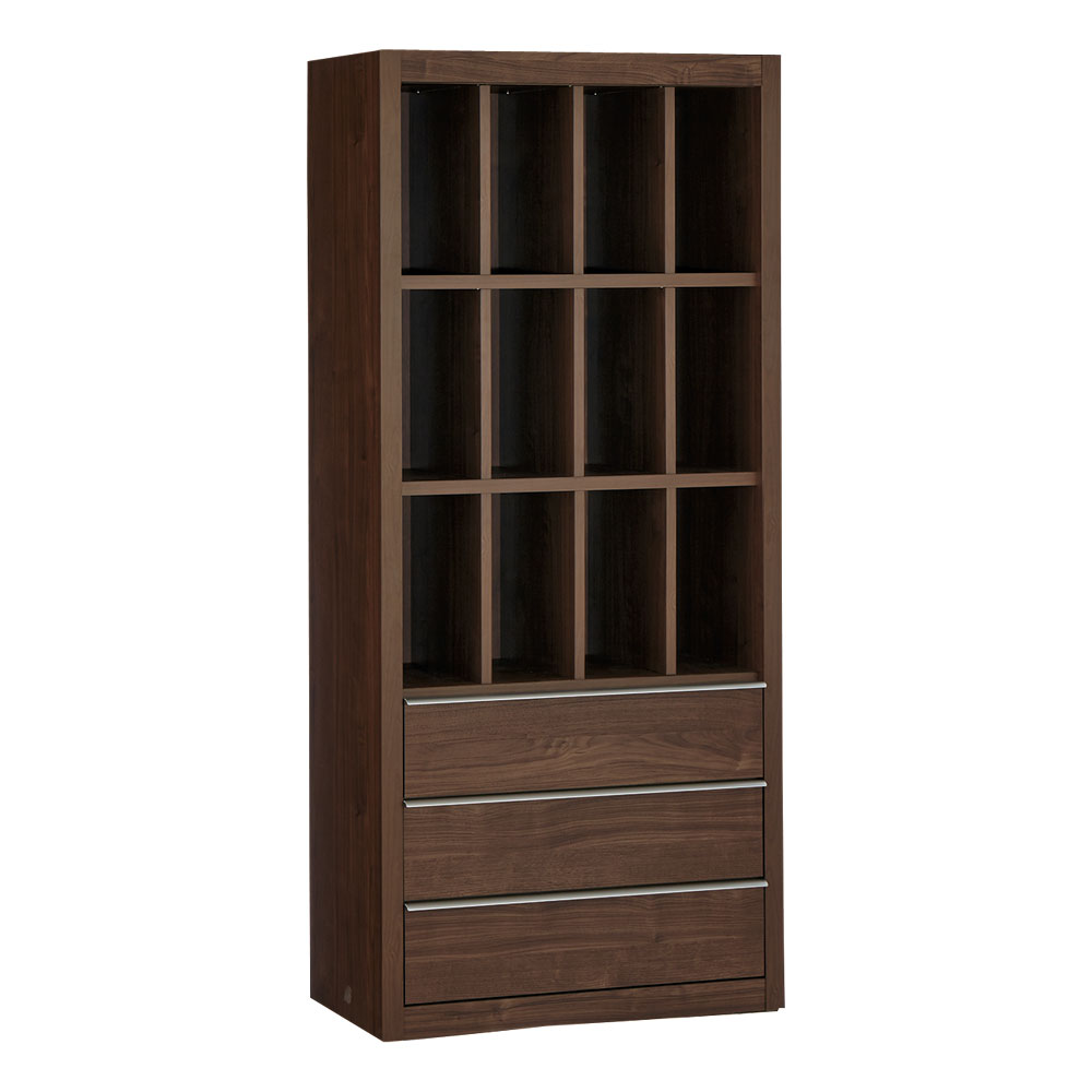 Antisala/アンティサラ クローゼットユニット収納・ウォルナット 幅80cm バッグ収納 ワードローブ クローゼット 衣類収納 H95414