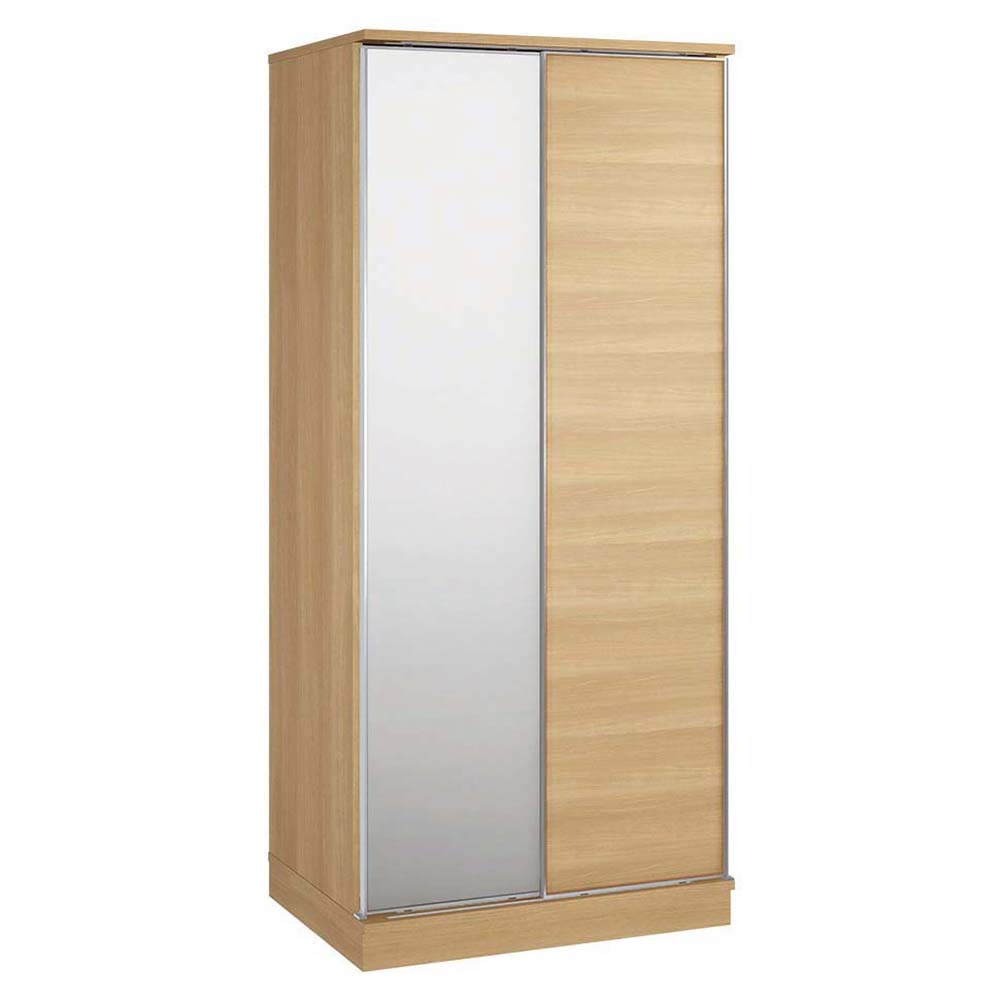 Milath/ミラス スライドワードローブ ミラー扉タイプ 幅80.5cm ワードローブ クローゼット 衣類収納 H95423