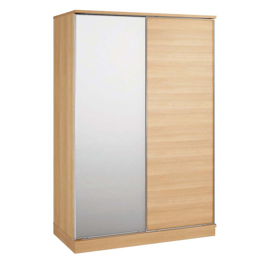 Milath/ミラス スライドワードローブ ミラー扉タイプ 幅120.5cm ワードローブ クローゼット 衣類収納 H95425