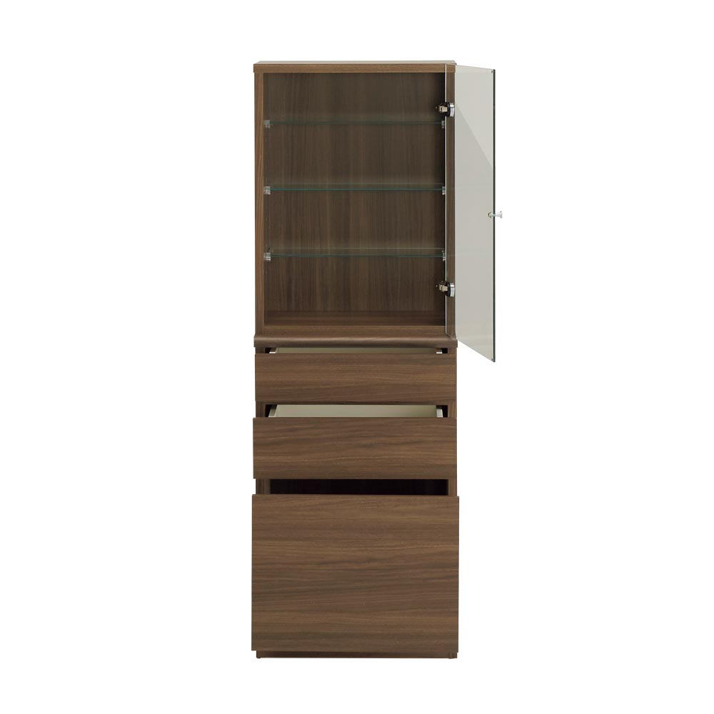 Milath/ミラス 薄型ワイドドレッサー用サイドチェスト 幅45cm 奥行30cm高さ132cm タンス 衣類収納 H95432