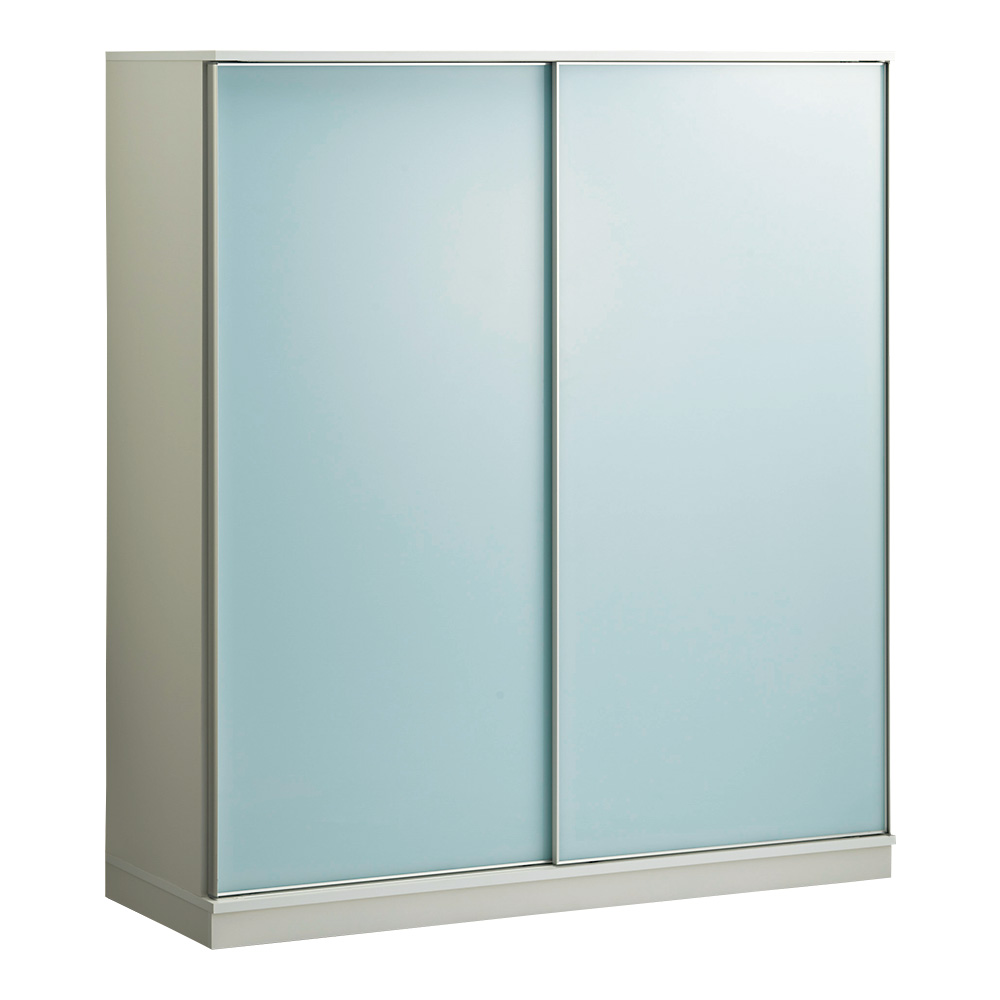 Milath/ミラス スライドワードローブ ガラス扉タイプ 幅160.5cm ハンガーラック パイプハンガー 衣類収納 H95445