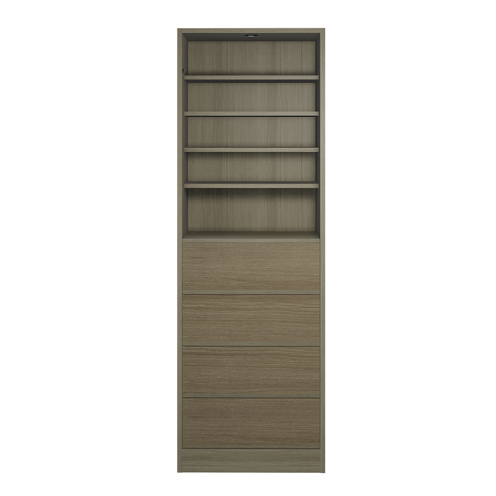 Vises/ヴィセス オープンワードローブ 幅60cm 棚＆引き出し ワードローブ クローゼット 衣類収納 H95503