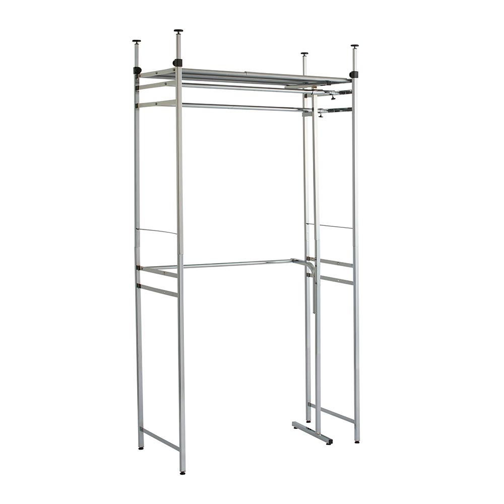 Shinevarie/シャインバリエ クローゼットシリーズ クローゼットダブル 幅120cm-200cm ハンガーラック パイプハンガー 衣類収納 H95603