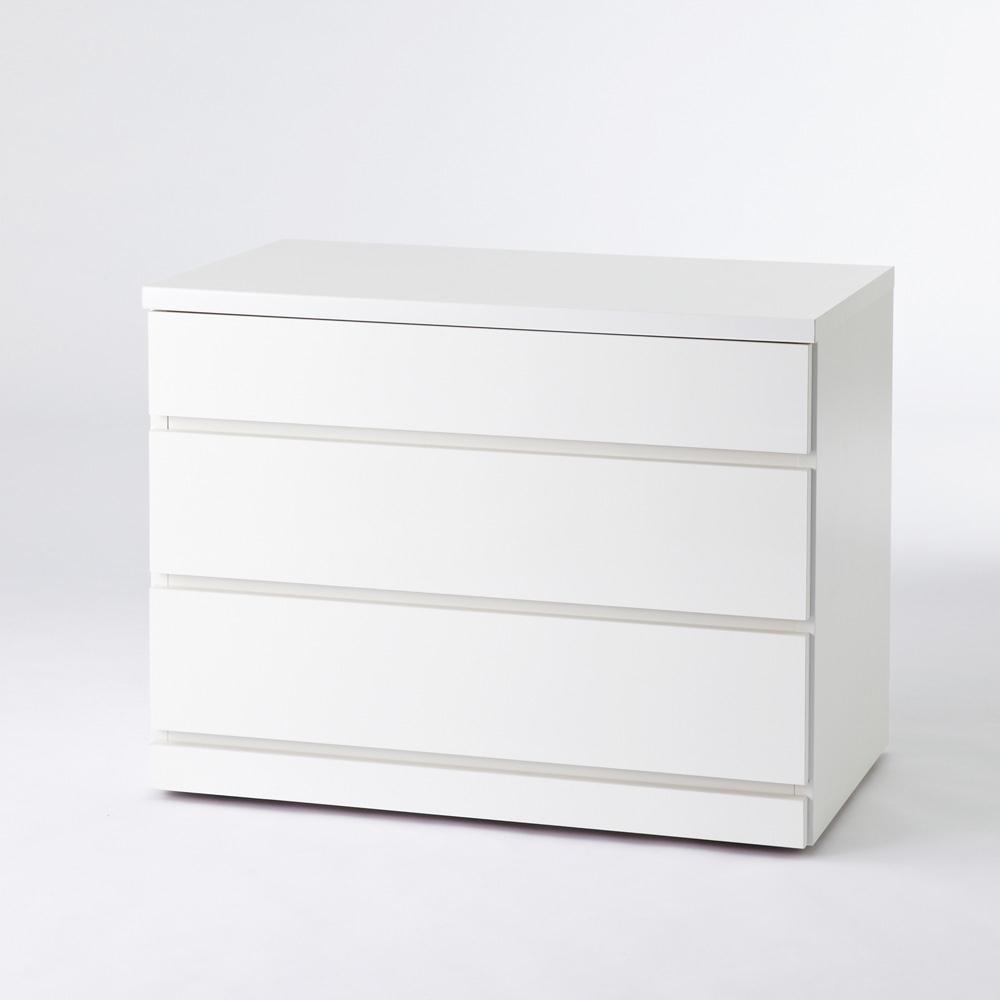 クローゼットチェスト（隠しキャスター付き） 幅75cm・3段 押入れ クローゼット収納 衣類収納 H95611