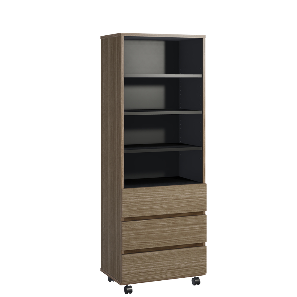 ≪幅60cm≫Gir/ジアー 移動式クローゼット 棚＆引き出しタイプ ハンガーラック パイプハンガー 衣類収納 H95812