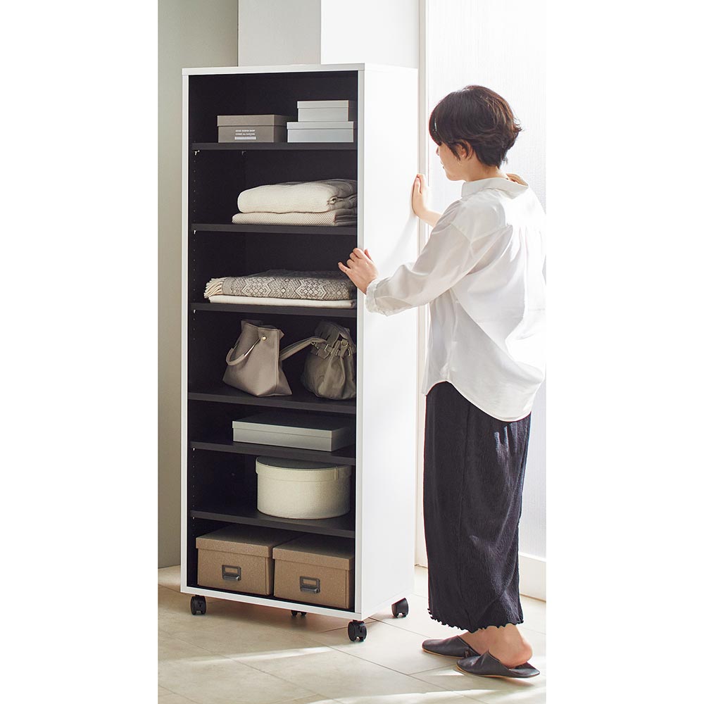 ≪幅60m≫Gir/ジアー 移動式クローゼット 棚タイプ ハンガーラック パイプハンガー 衣類収納 H95815