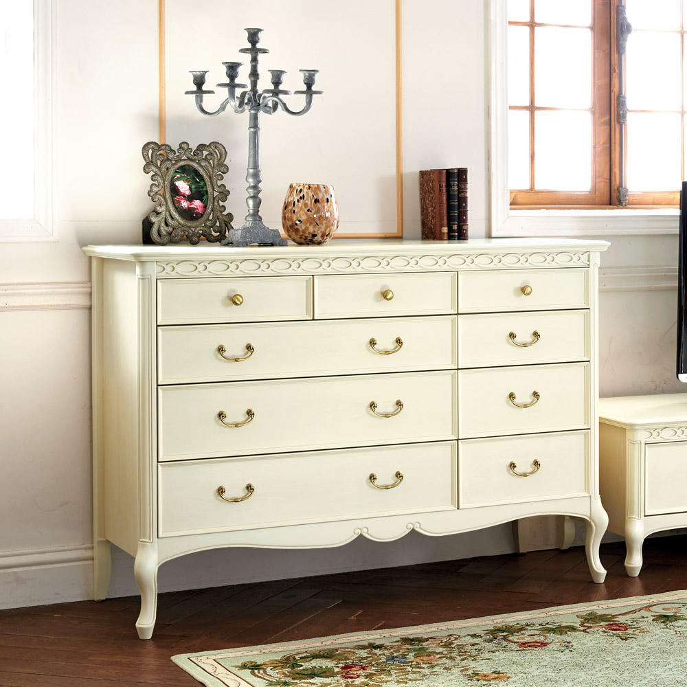 エレガントクラシックシリーズ チェスト・リビングチェスト 幅120cm高さ85cm リビング リビング収納 H90817