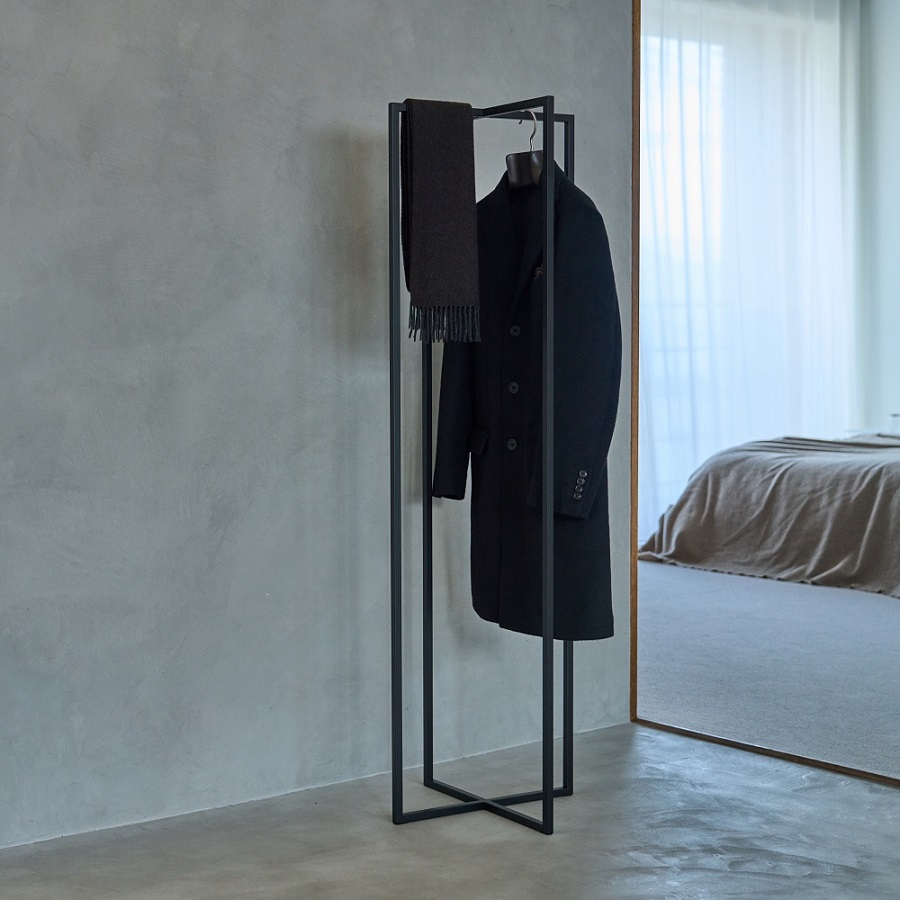 KUROSHIRO/クロシロシリーズ コートスタンド X型 ハンガーラック パイプハンガー 衣類収納 H91011