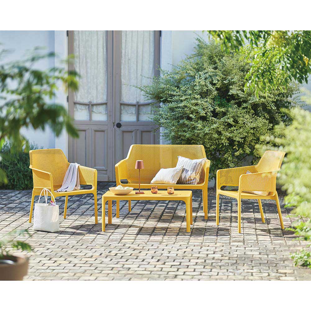 NARDI/ナルディ カフェテーブル＆ラウンジチェア 4点セット ガーデンファニチャーセット ガーデンファニチャー H91306