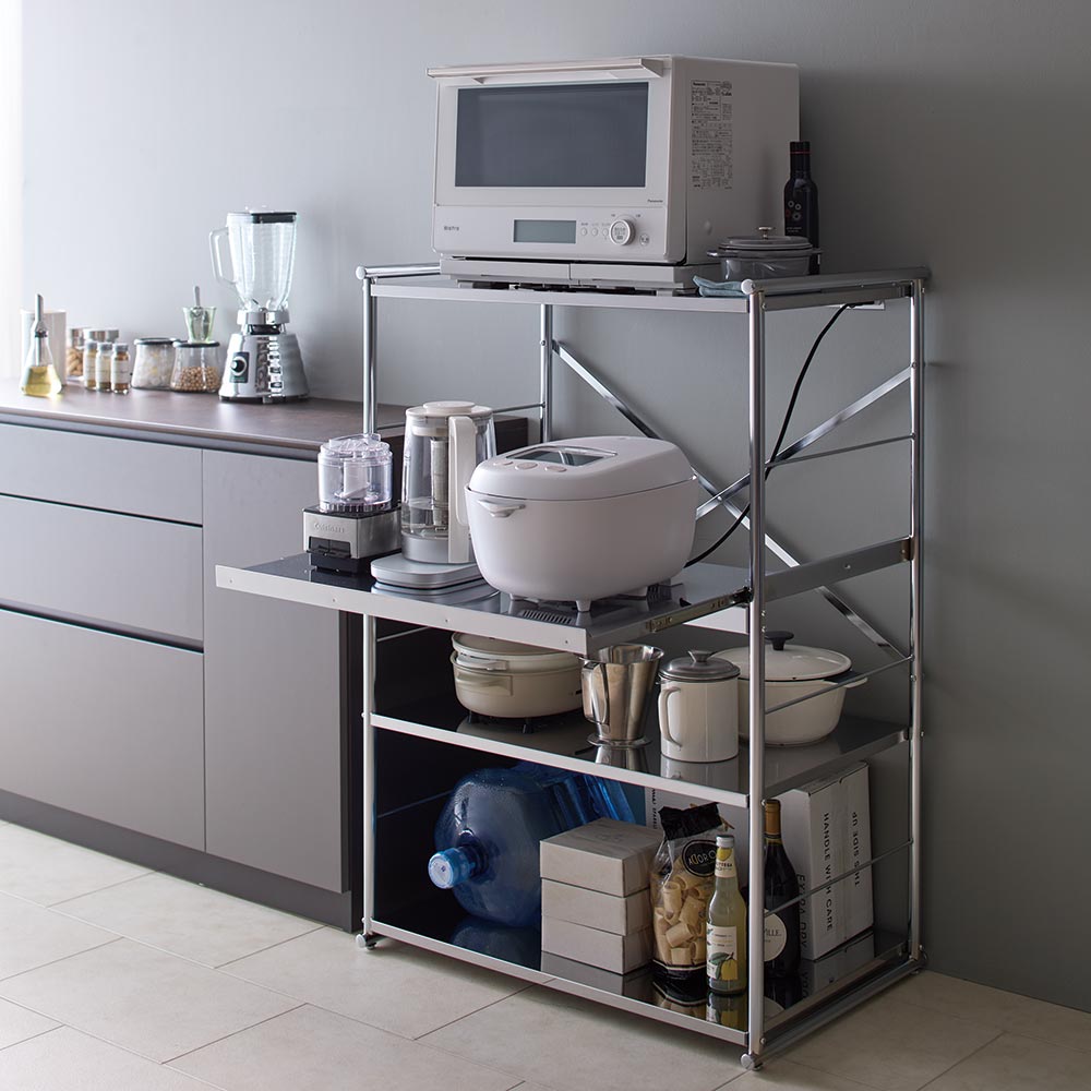 dショッピング |≪幅60cm≫ ステンレス大型レンジラック ミドル