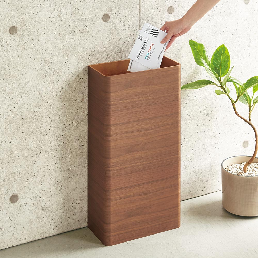 曲木の薄型ダストボックス 蓋なし ハイタイプ 通販 - ディノス