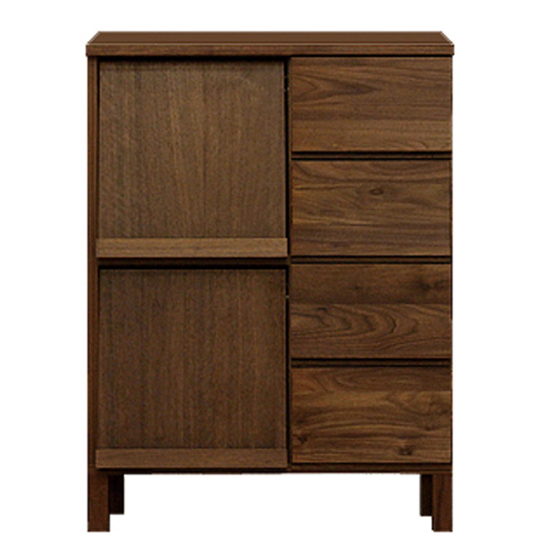 Lecce/レッチェ フラップ扉リビングボード ウォルナット 幅68cm キャビネット リビングボード リビング収納 H02526