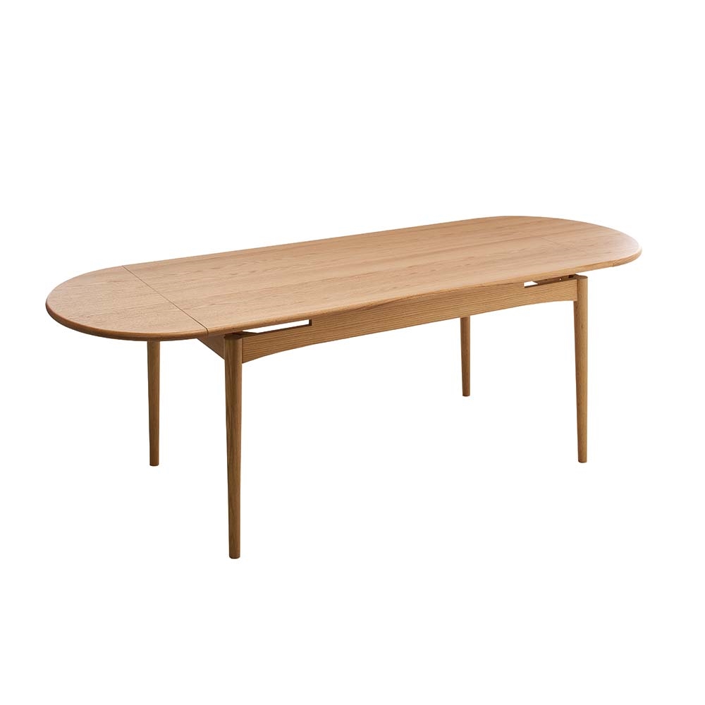 楕円伸長ダイニングシリーズ テーブル幅150cm-220cm 伸長式 スライドテーブル テーブル H03302