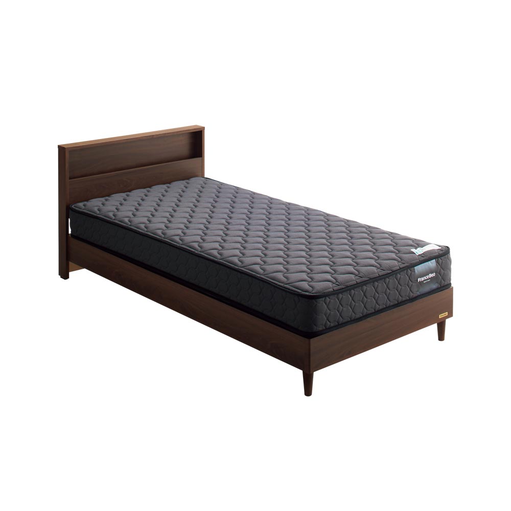 ≪セミダブル≫France Bed/フランス ベッド LED照明マットレス付ベッド 木製ベッド ベッド H04002