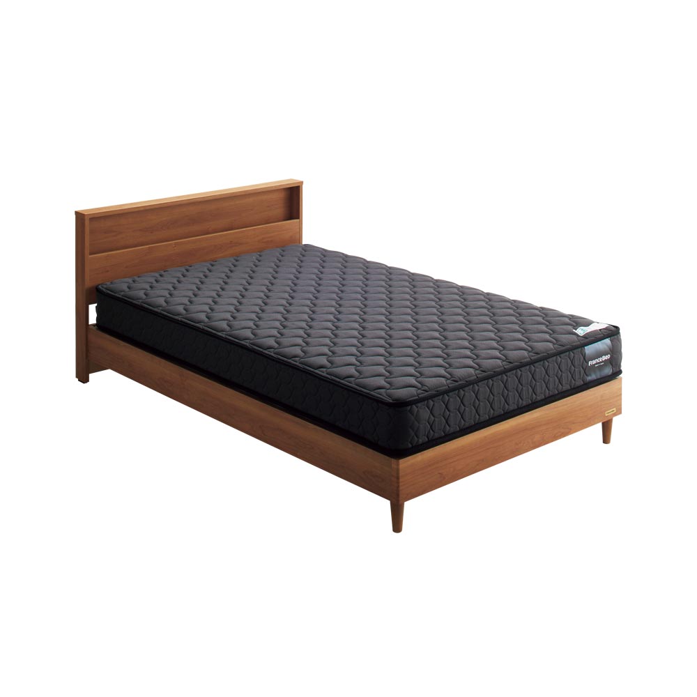 ≪セミダブル≫France Bed/フランス ベッド LED照明マットレス付ベッド 木製ベッド ベッド H04002