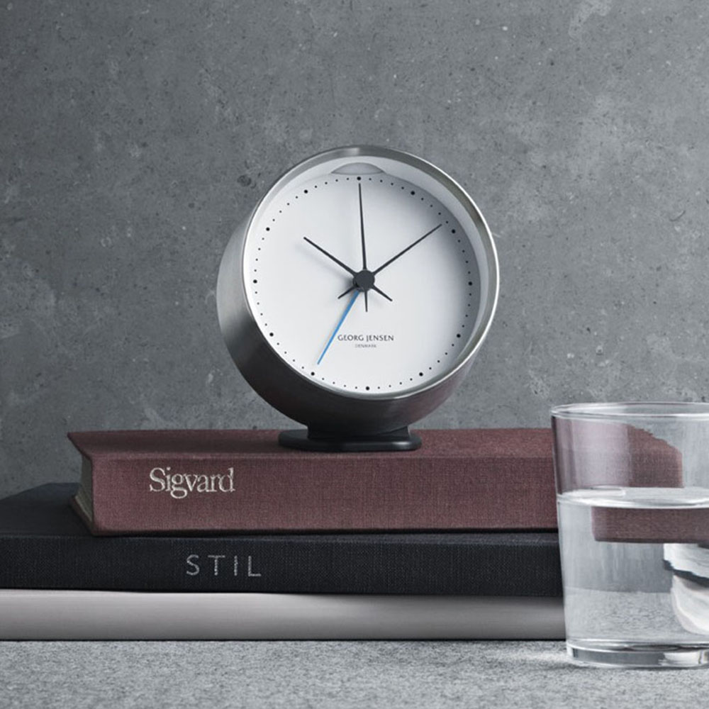 Georg Jensen/ジョージ ジェンセン ヘニング コッペル アラームクロック 10cm 掛け時計 置き時計 照明器具 ライト 時計 H01905