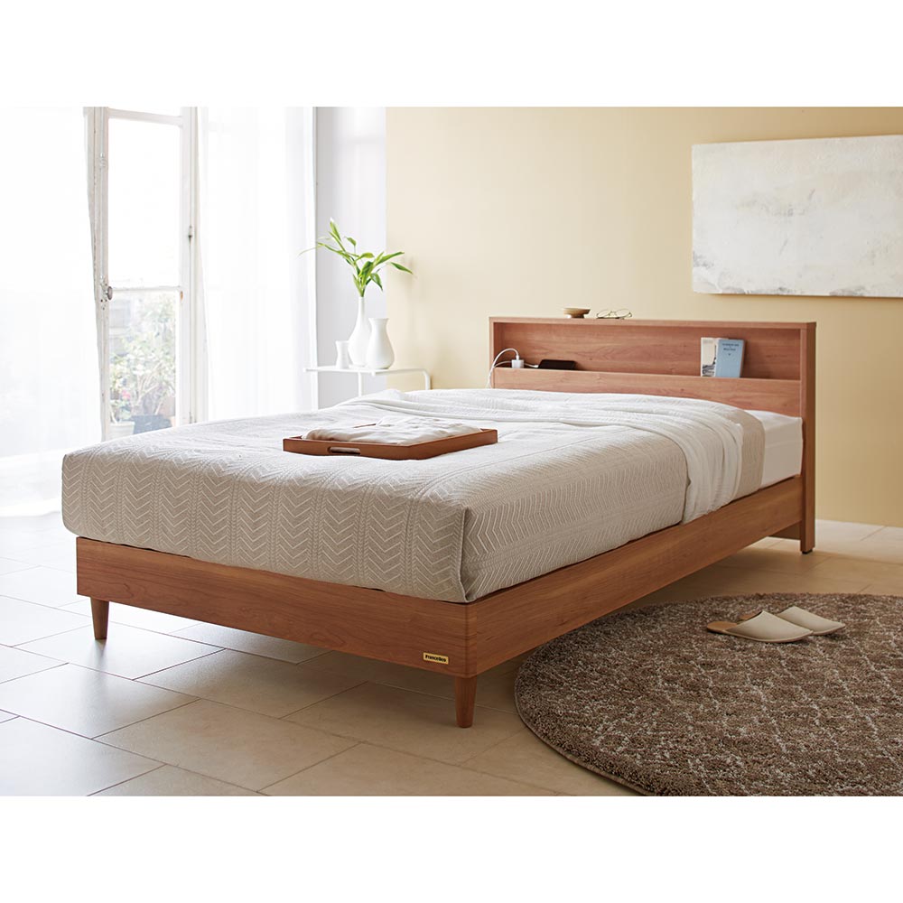 ≪シングル≫France Bed/フランス ベッド LED照明マットレス付ベッド