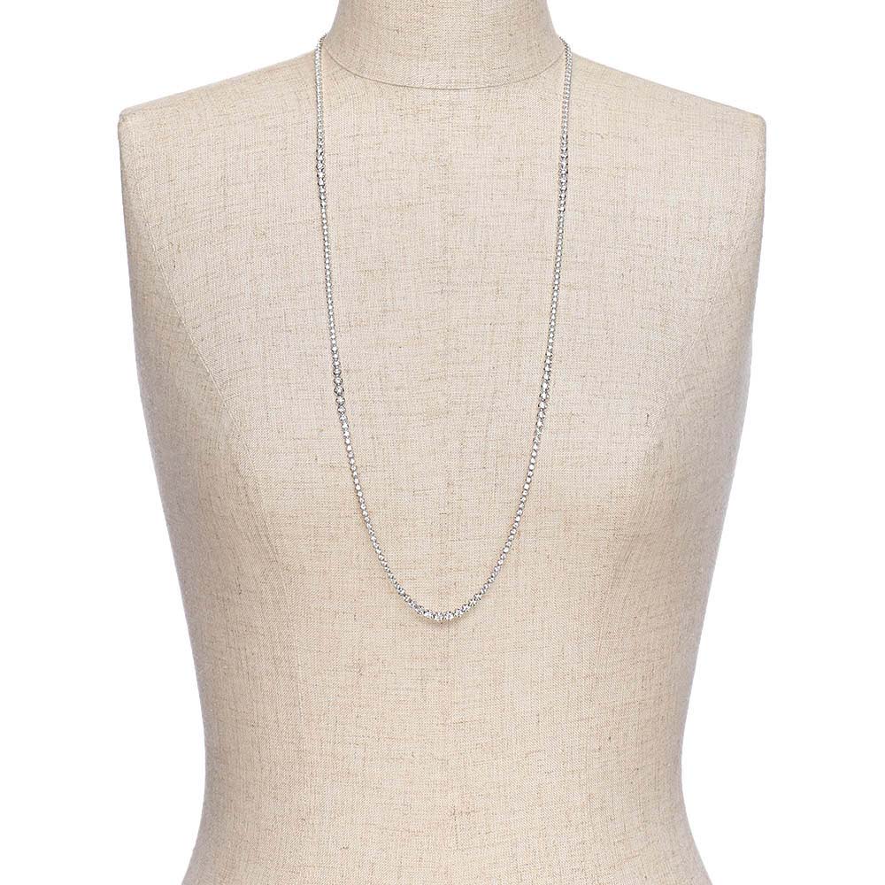 K18ダイヤ入りロング(90cm)ネックレス