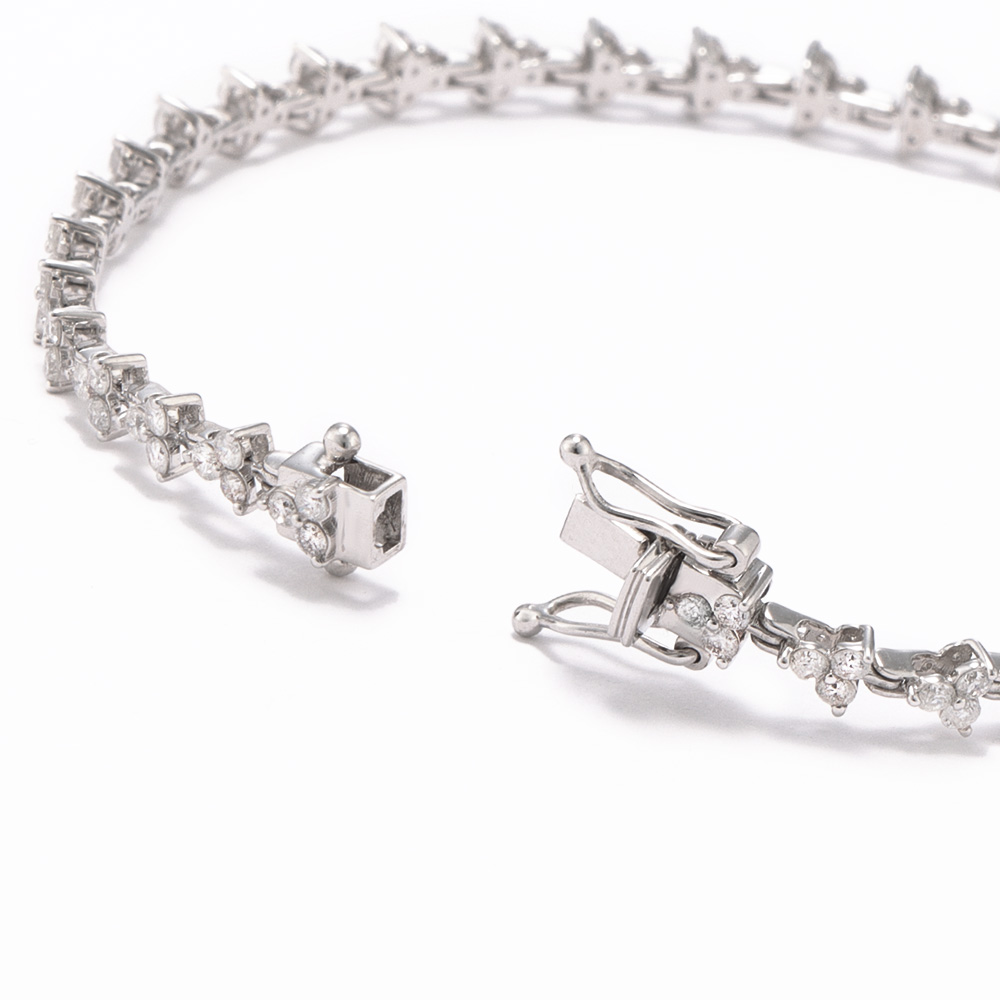 18WG 2ct ダイヤブレスレット fkip.unmul.ac.id