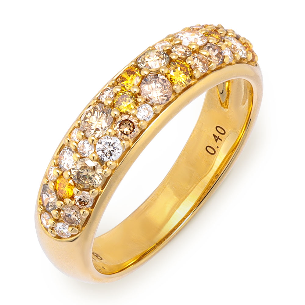 K18ブラウンダイヤモンド0.15ct チャーム K18 0.4ctブラウンダイヤ