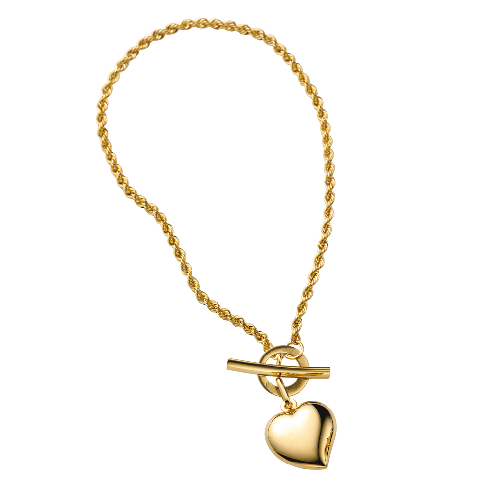 UNOAERRE/ウノアエレコラボ K18 ロープ ハート ブレスレット ディノス  