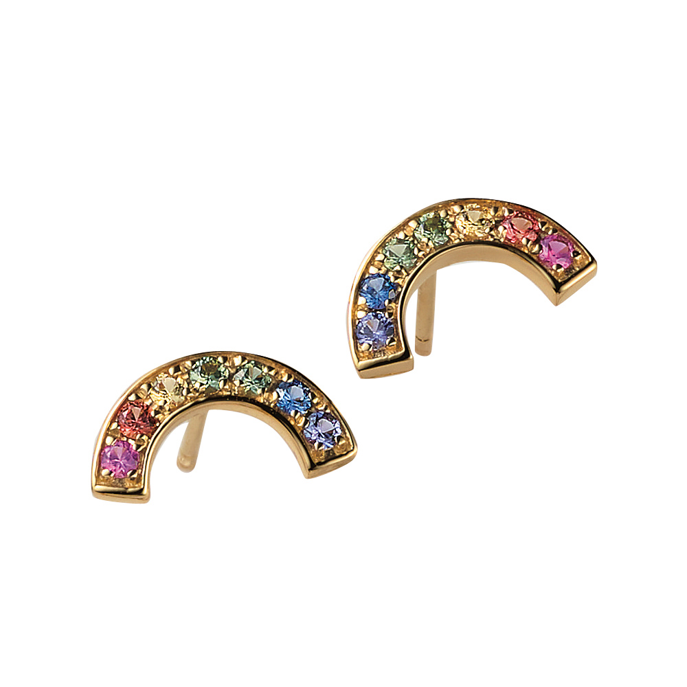 K18 カラーサファイア レインボー ピアス ディノスANAmall店 