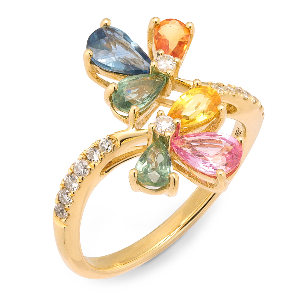K18 珍しく ダイヤモンド指輪 1.5ct 本物 天然ダイヤモンド