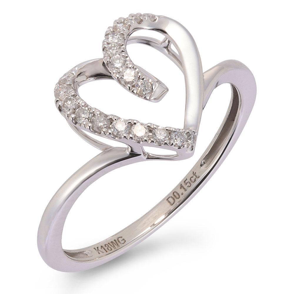 K18 0.15ctダイヤ ハートリング ディノスANAmall店 