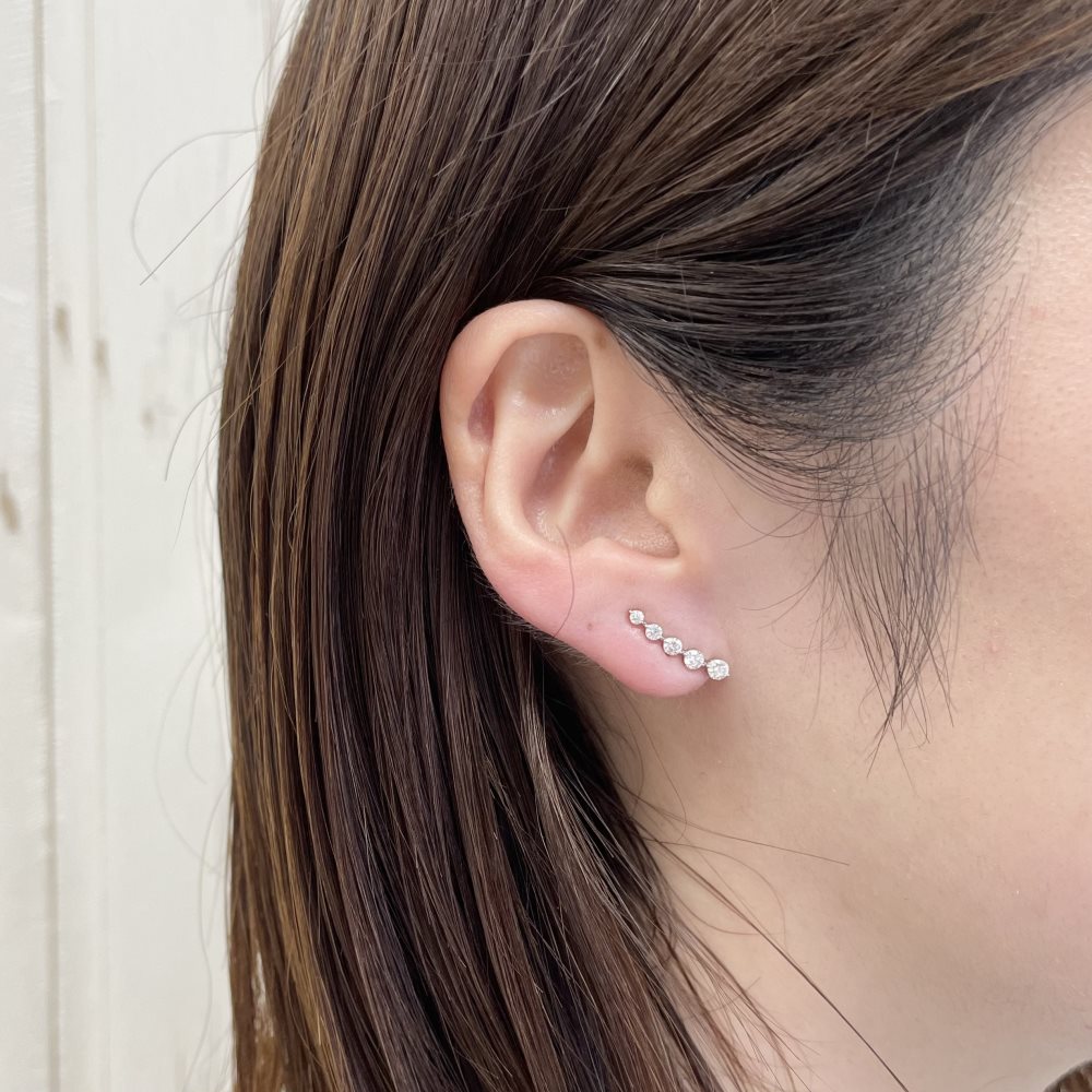 ピアス Hirotaka/ヒロタカ 片耳用 K10 ダイヤモン