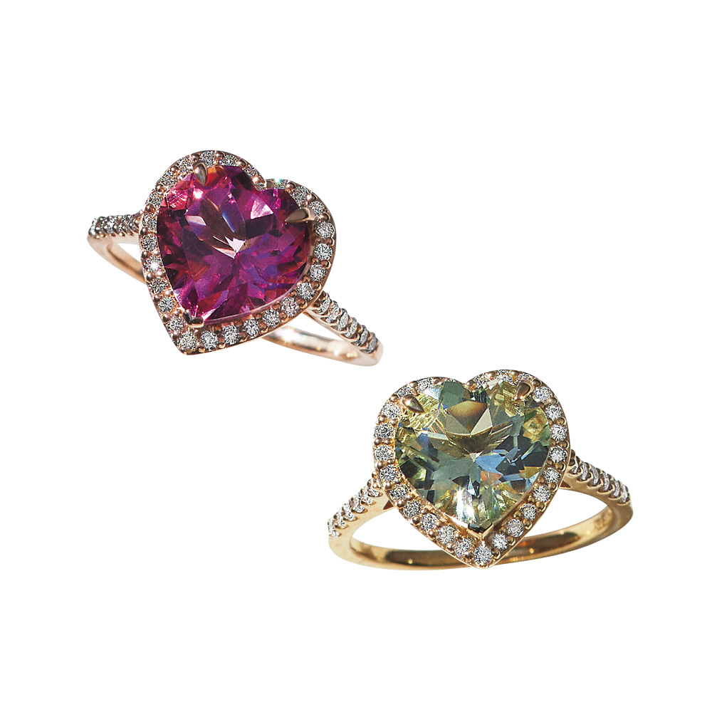 HM174】K18リング 5g カラーストーン