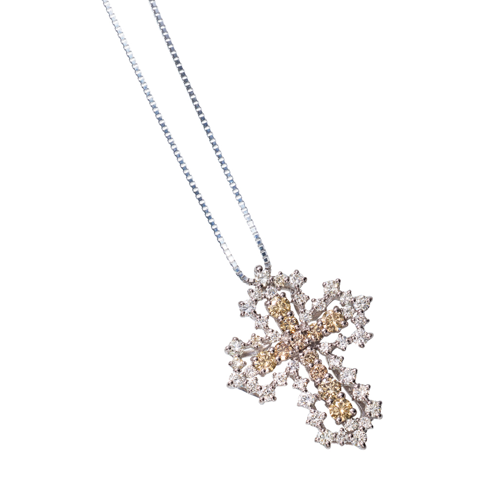 Pt 0.55ctブラウンダイヤ ペンダント ディノスANAmall店 