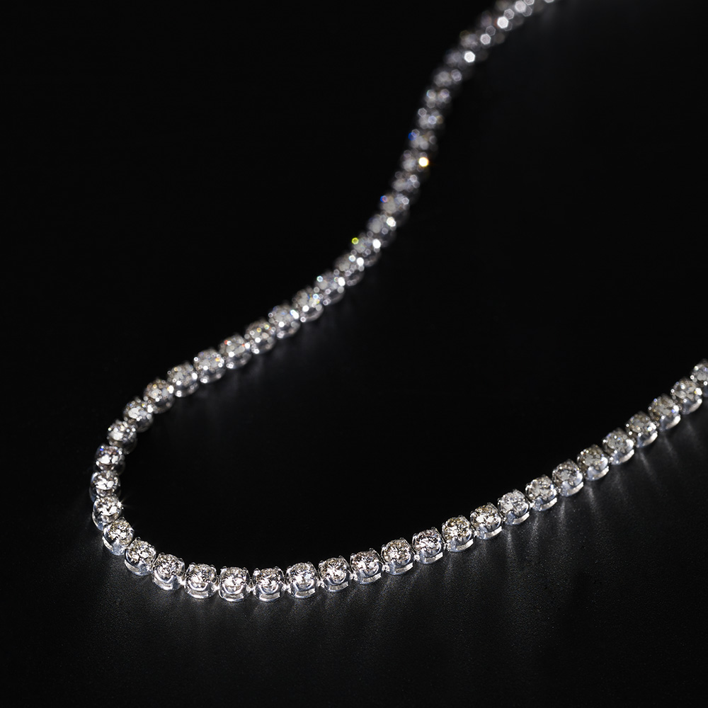 値下げ】ネックレス（k18wg/CZ:1.5ct）