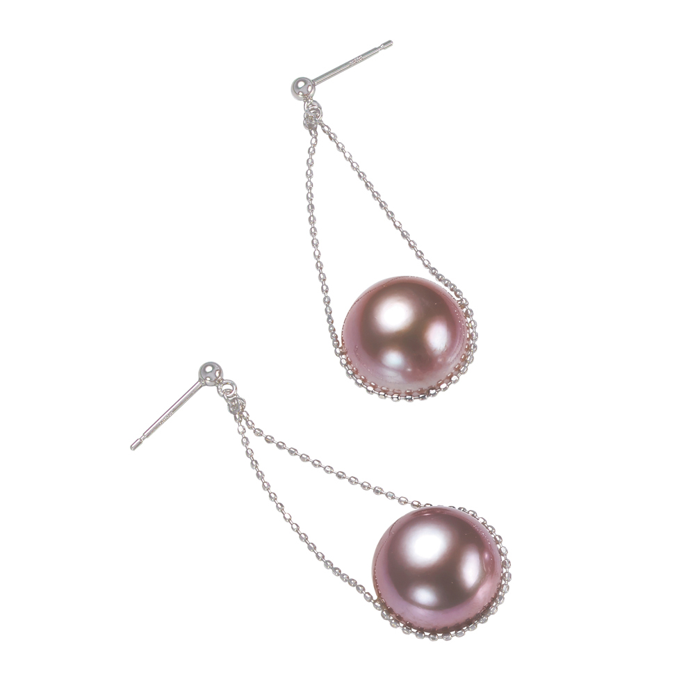 ペルルデミ K18 12mm淡水パール ピアス 真珠 パール ジュエリー アクセサリー J73913