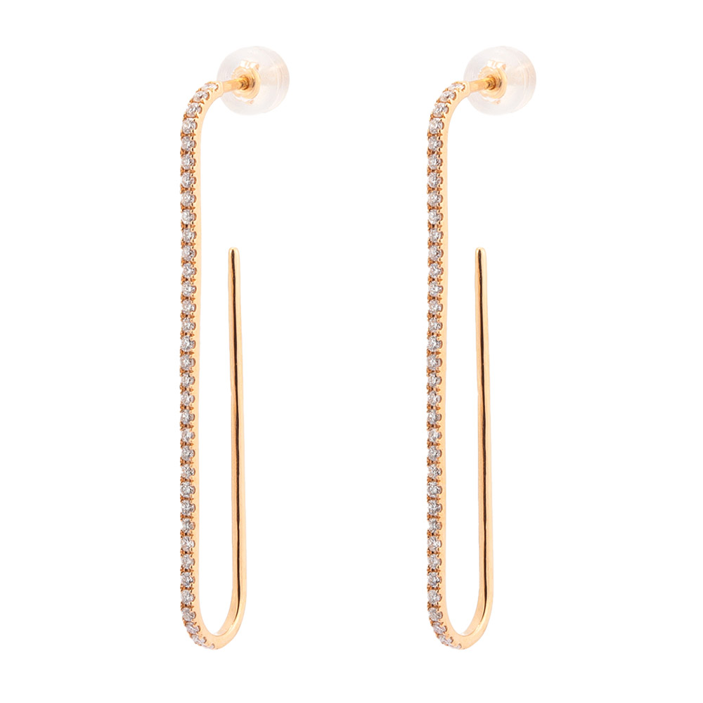 K18 0.5ctダイヤ クリップデザイン ピアス ダイヤモンド ジュエリー アクセサリー J74204