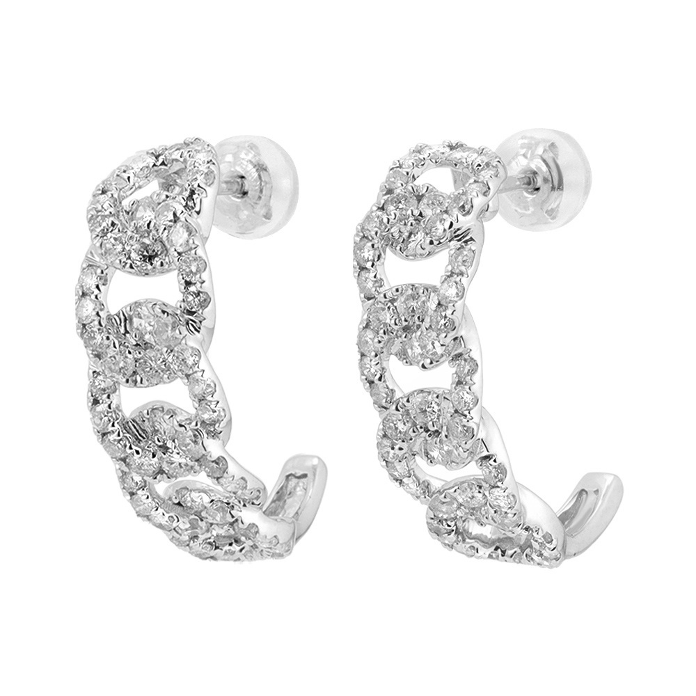 K18 1ctダイヤ チェーンタイプ ピアス ダイヤモンド ジュエリー アクセサリー J74302