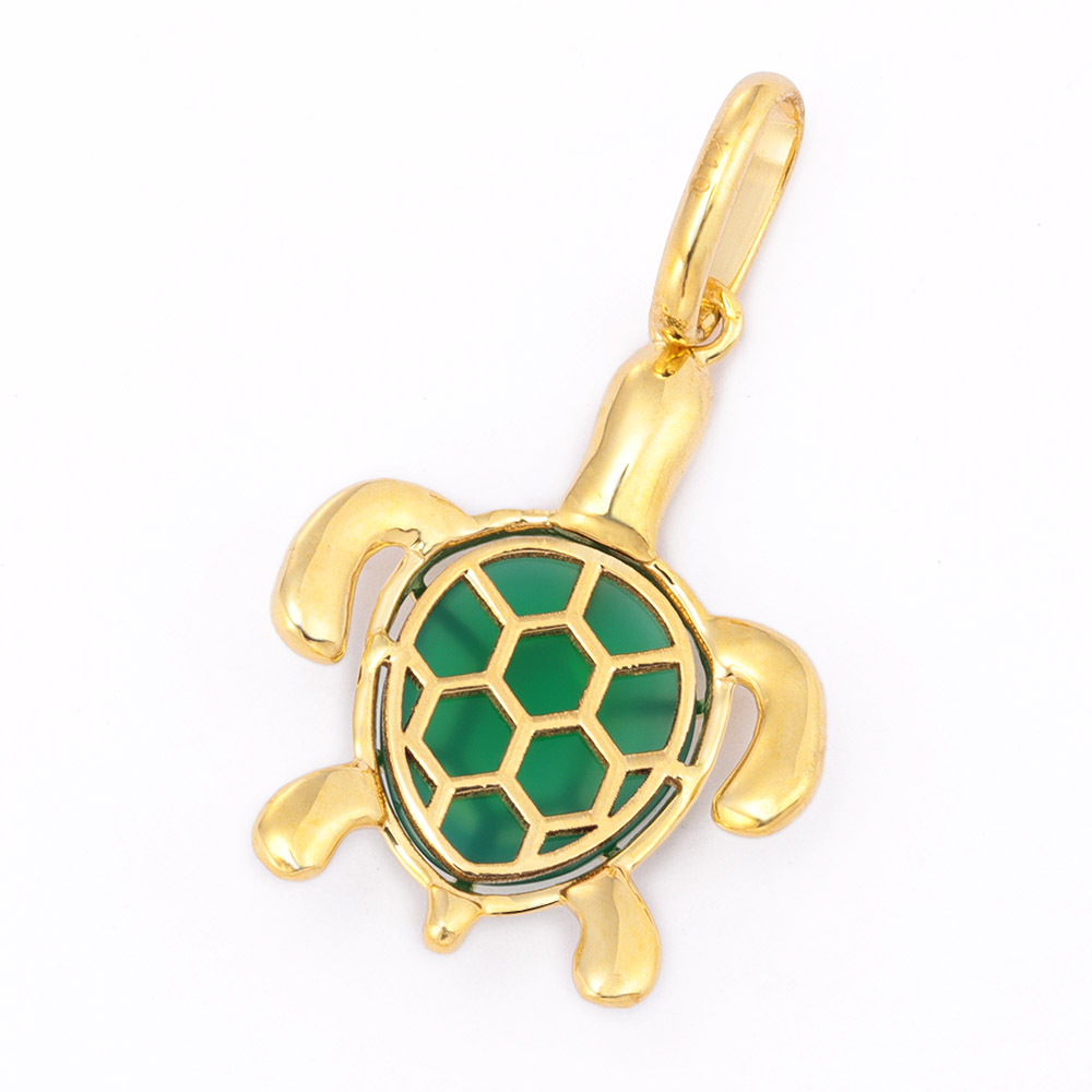 K10 カラーストーン タートル ペンダントヘッド ペンダントトップ チャーム ジュエリー アクセサリー J74808