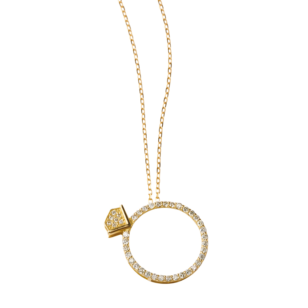 Pt/K18 0.3ctダイヤ ソリティアデザイン ペンダント ダイヤモンド ジュエリー アクセサリー J74812