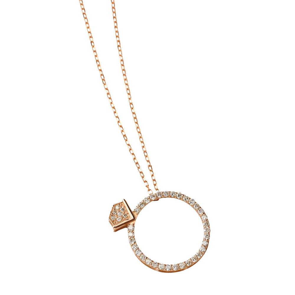 Pt/K18 0.3ctダイヤ ソリティアデザイン ペンダント ダイヤモンド ジュエリー アクセサリー J74812