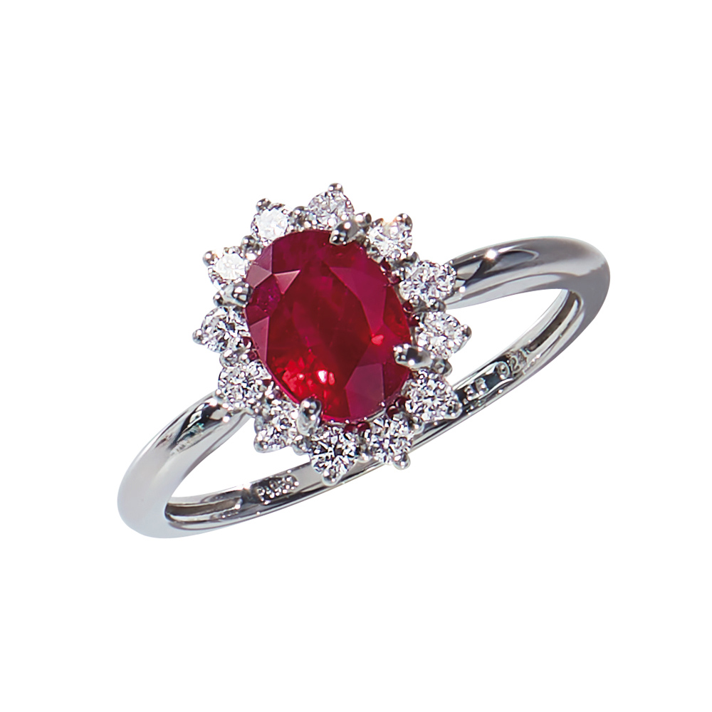 Pt 1ctルビー/サファイア・ダイヤ リング プラチナ製 ジュエリー アクセサリー J75105