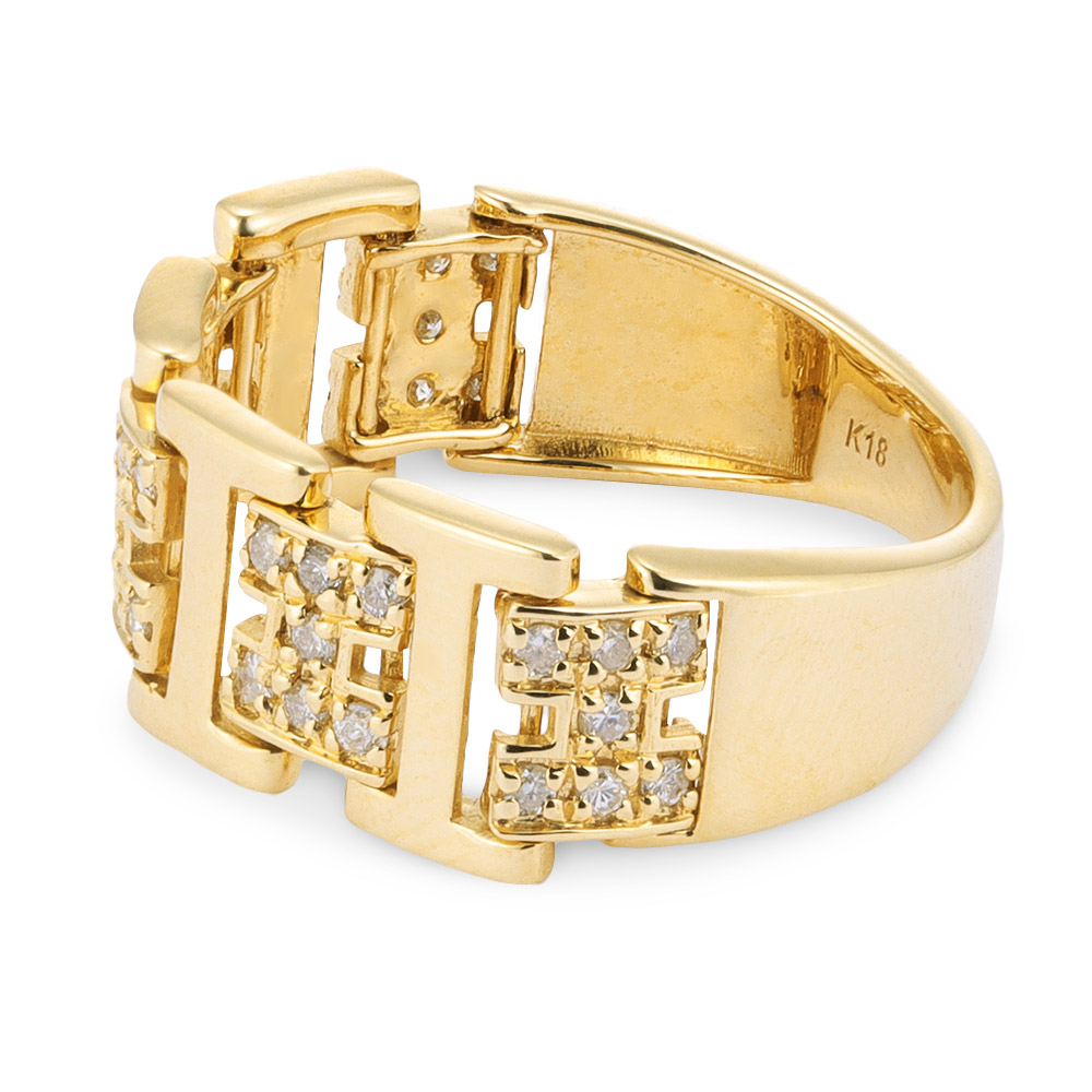 K18 0.25ctダイヤ デザイン リング ダイヤモンド ジュエリー アクセサリー J75504