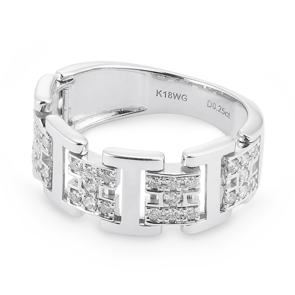 K18 0.25ctダイヤ デザイン リング ダイヤモンド ジュエリー アクセサリー J75504
