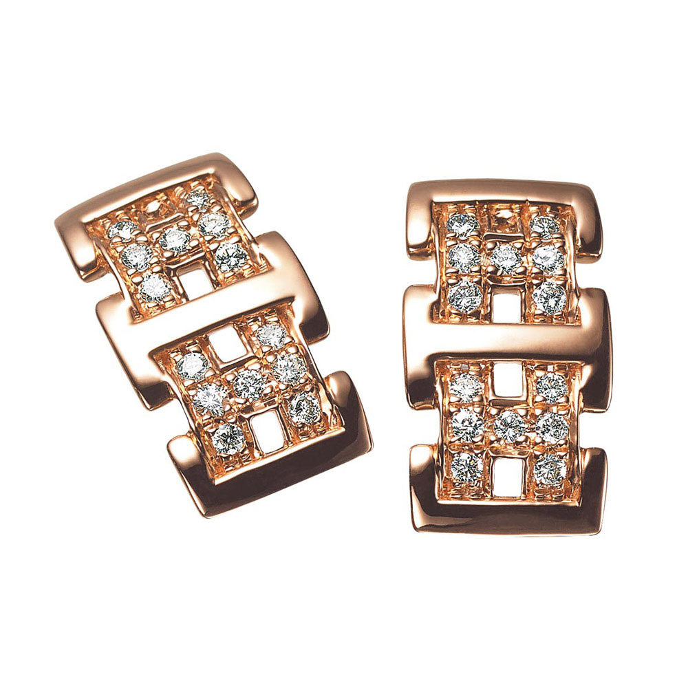 K18 0.4ctダイヤ デザイン ピアス ダイヤモンド ジュエリー アクセサリー J75505