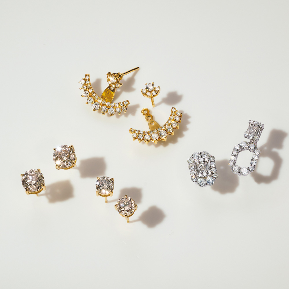 K18 0.76ctダイヤ ジャケットピアス ディノスANAmall店