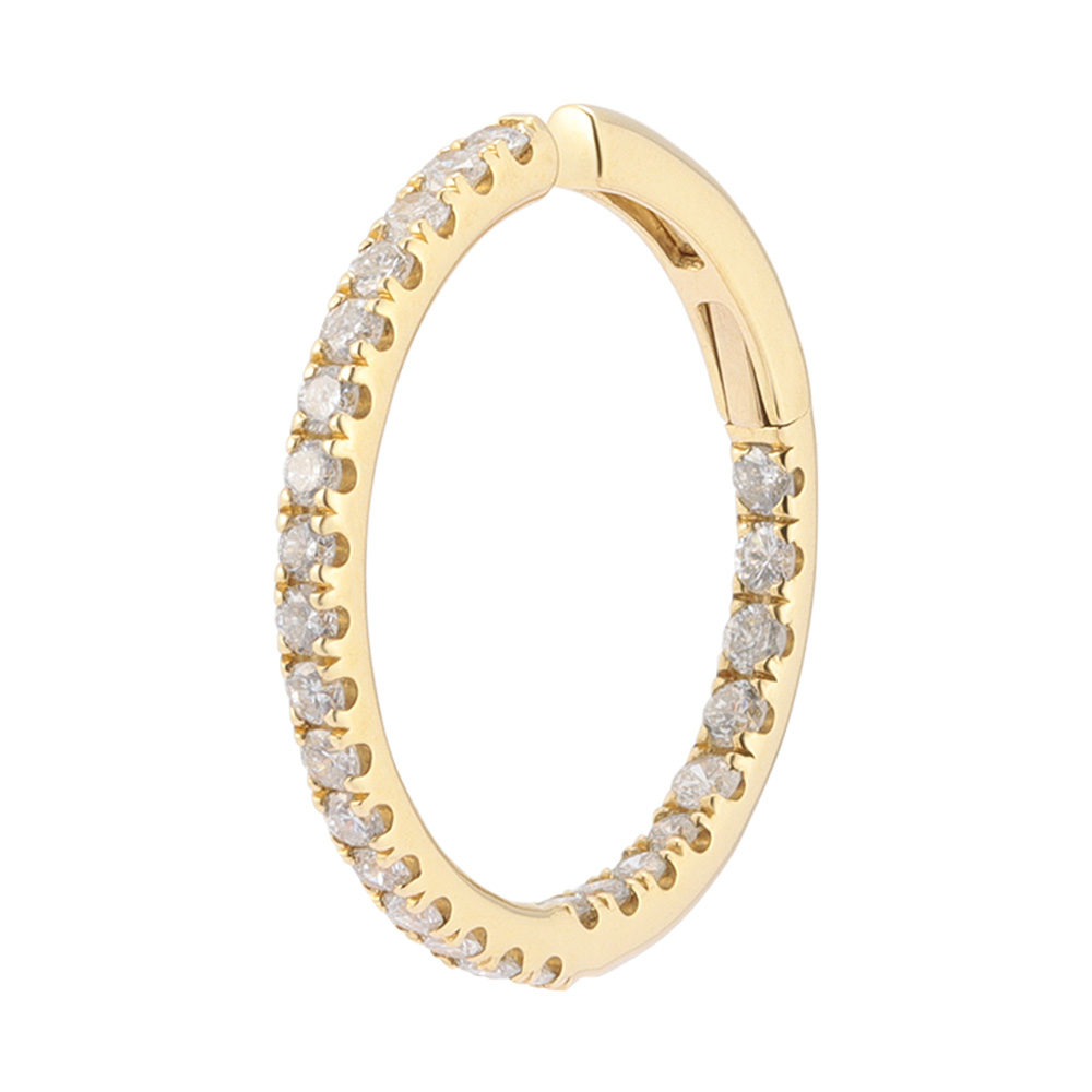 K18 0.5ctダイヤ フープ イヤーカフ(片耳) ダイヤモンド ジュエリー アクセサリー J75707