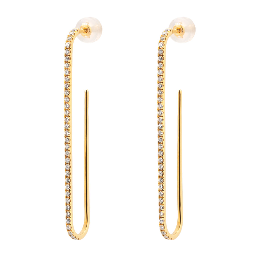 K18 0.5ctダイヤ クリップデザイン ピアス ダイヤモンド ジュエリー アクセサリー J74204