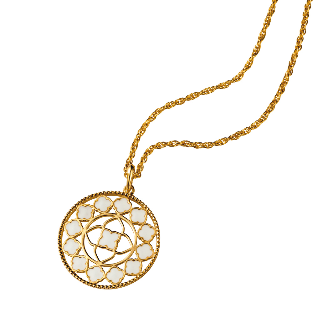 ROKUZAN/碌山 SV プリカジュール ホワイト ロングペンダント シルバー製 ジュエリー アクセサリー J74805