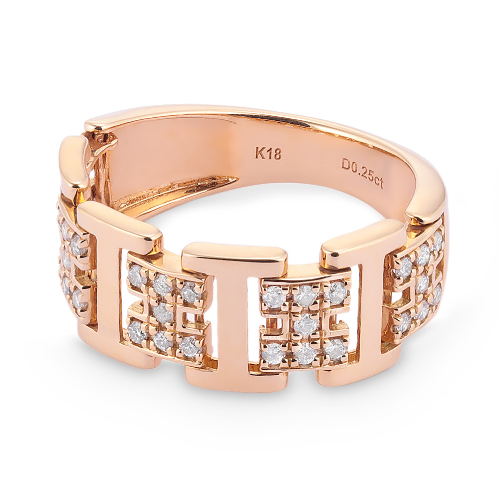 K18 0.25ctダイヤ デザイン リング ダイヤモンド ジュエリー アクセサリー J75504