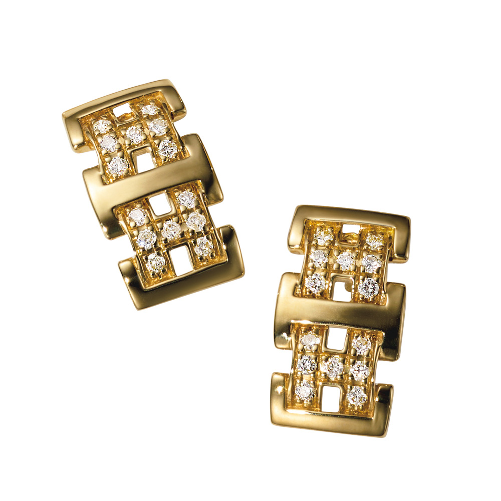 K18 0.4ctダイヤ デザイン ピアス ダイヤモンド ジュエリー アクセサリー J75505